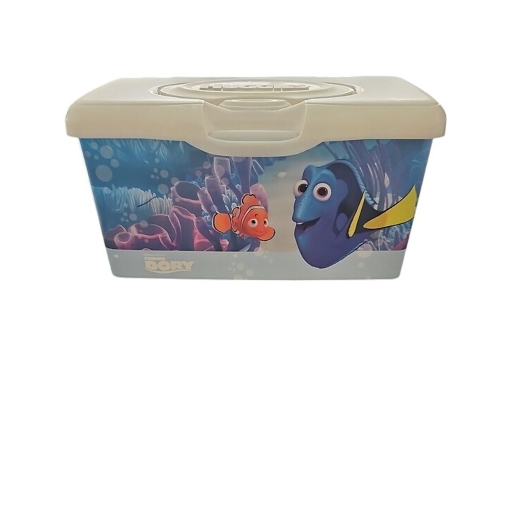 Huggies Finding Dory Disney Pixar Baby Wipes Tub Blue White Plastic Refillable